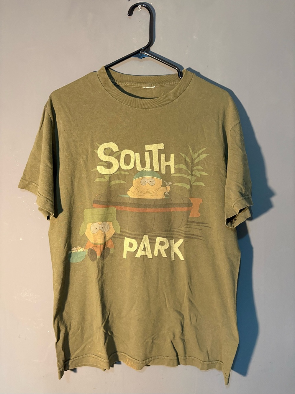 South Park Graphic Tee - Olive Green Crew Neck